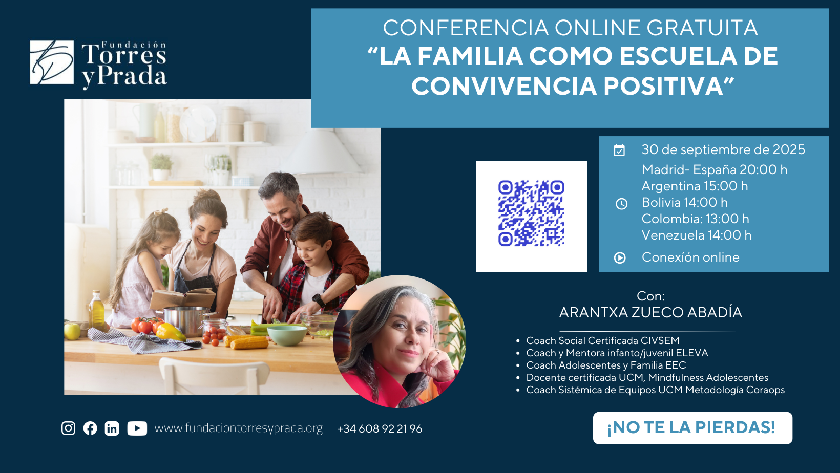 En este momento estás viendo Conferencia online gratuita: “La Familia como Escuela de Convivencia Positiva”