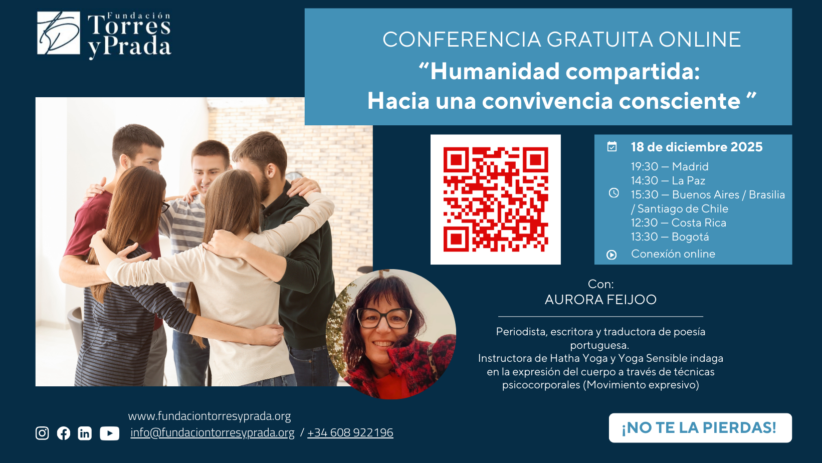 En este momento estás viendo Conferencia gratuita online “Humanidad compartida: Hacia una convivencia consciente” 